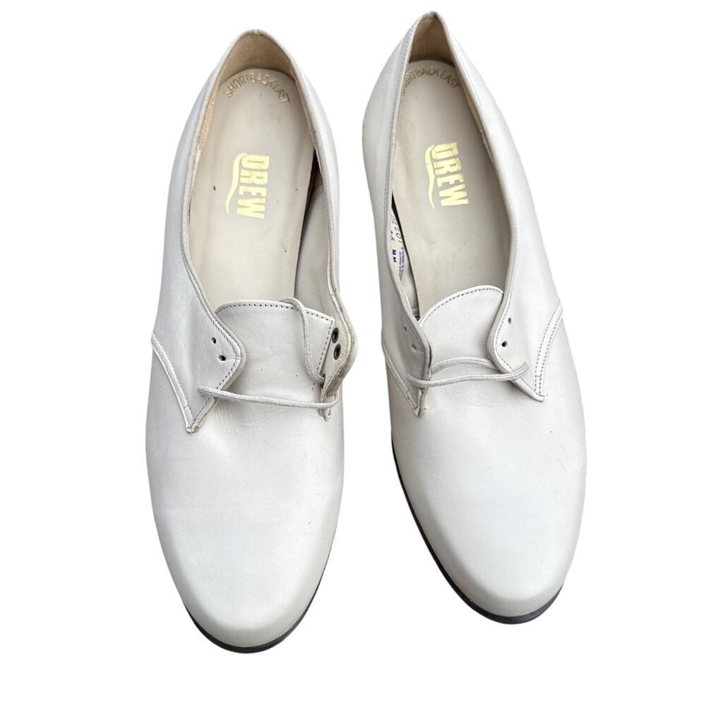 Drew White Leather Orthotic Comfort Walking Shoes Women 10 WW Extra Wide Nurse
